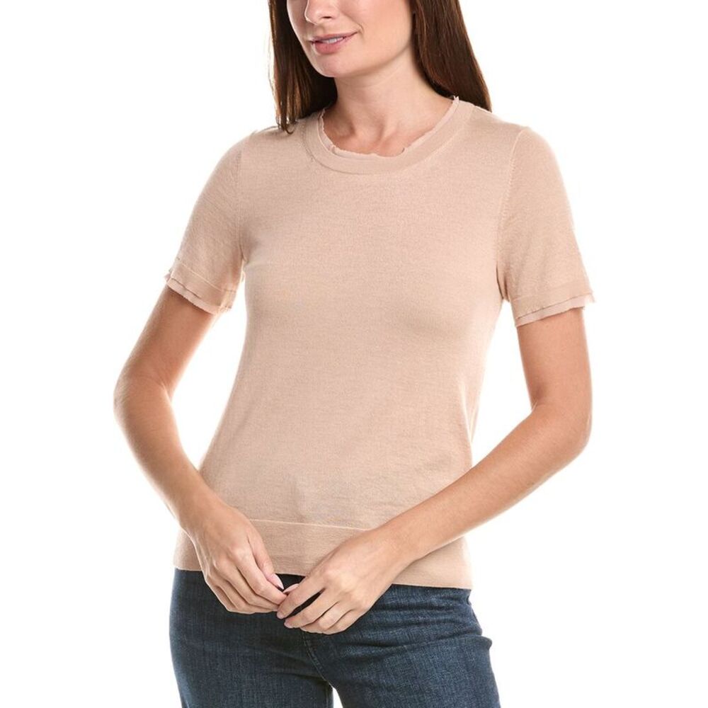 Lafayette 148 New York Womens  Cashmere Sweater, Beige